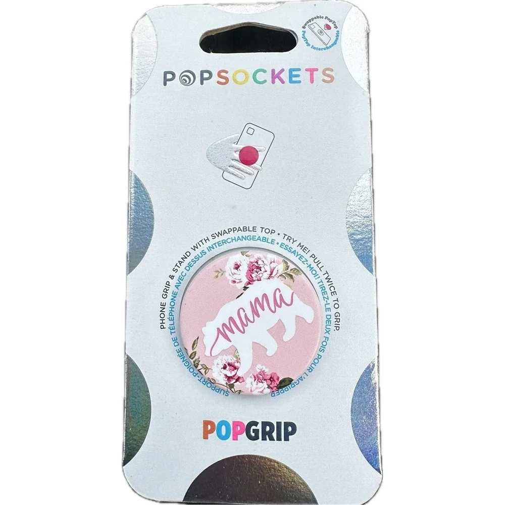 Popsocket Mama Bear Mom Flower Swap Top Holder PopGrip Phone Grip iPhone Samsung